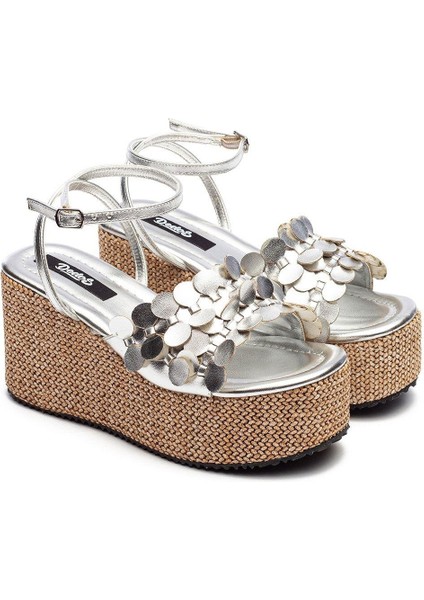 Kadın Hasır Taban Yüksek Platform Topuklu Eva Sandalet 2325