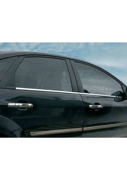 Ford Focus Uyumlu 2005-2011 Krom Cam Çıtası 4 Parça Paslanmaz Çelik