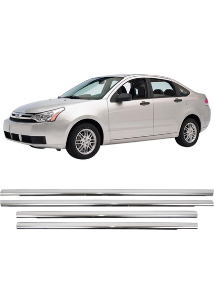 Ford Focus Uyumlu 2005-2011 Krom Cam Çıtası 4 Parça Paslanmaz Çelik fiyatları