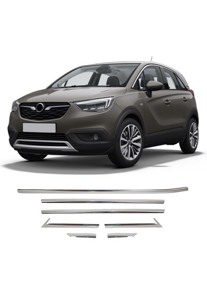 Opel Crossland x Uyumlu 2017 ve Üzeri Krom Cam Çıtası 8 Parça Paslanmaz Çelik fiyatları