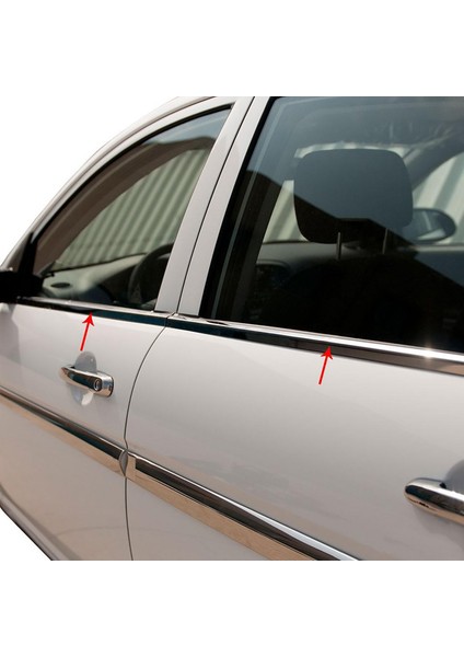 Hyundai Accent Era Uyumlu 2005 ve Üzeri Krom Cam Çıtası 4 Parça Paslanmaz Çelik fiyatları
