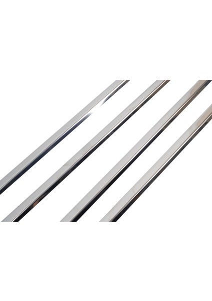 Hyundai Accent Era Uyumlu 2005 ve Üzeri Krom Cam Çıtası 4 Parça Paslanmaz Çelik