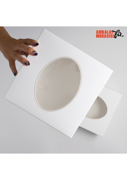 Inci Koleksiyon Patısserıe Gıft Box Büyük Boy Beyaz 10 Adet ( 22X9X22 cm ) modelleri