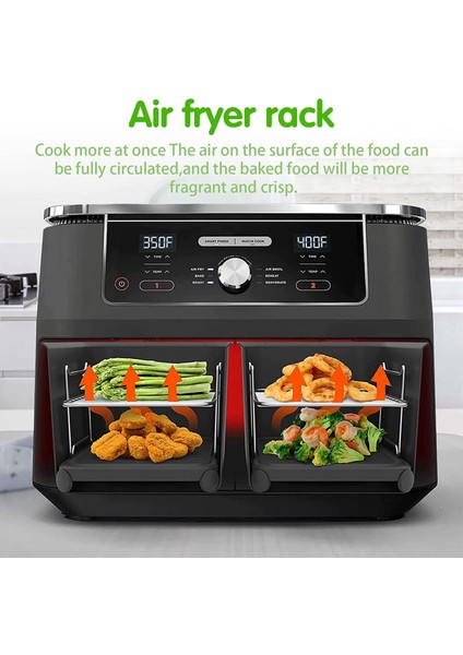 Çift Sepetli Hava Fritözleri Için Hava Fritöz Rafı, Ninja Foodi DZ201 DZ401 Hava Fritöz Aksesuarları Için Kurutucu Rafı (Yurt Dışından) modelleri