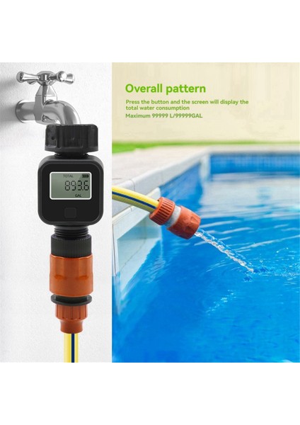Su Akış Kaydedici Dijital Su Akış Ölçer 3/4 Inç Hortum Su Ölçer Su Kullanımını ve Akışını Ölçmek Için Açık Hava Bahçeleri (Yurt Dışından) fırsatları