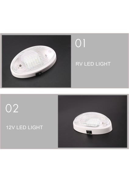 12V LED Işık Anahtarlı Karavan Motorhome Tekne Tente Ek Bina Tünel Bot Beyaz (Yurt Dışından) modelleri