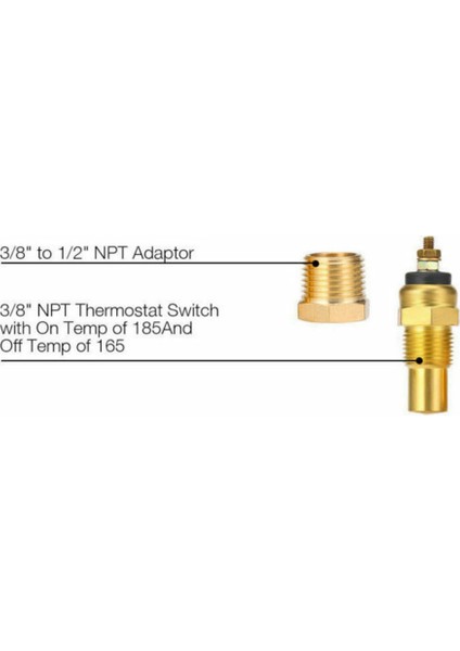175°F Ila 185°F Npt 3/8 Araba Motoru Soğutma Elektrikli Fan Termostat Sıcaklık Anahtarı Araba Aksesuarları (Yurt Dışından) fırsatları