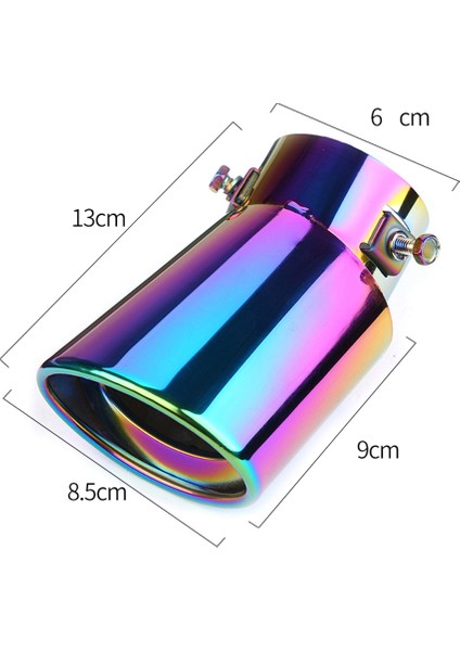 Araba Paslanmaz Çelik Çok Renkli Yuvarlak Viraj Egzoz Kuyruk Susturucu Ipucu Boru Evrensel Araba Aksesuarlarına Uyuyor (Yurt Dışından) modelleri