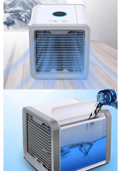 Işıklı Masaüstü Mini Klima, Soğutucu, Nemlendirici, 3 Kademe, Beyaz fiyatları