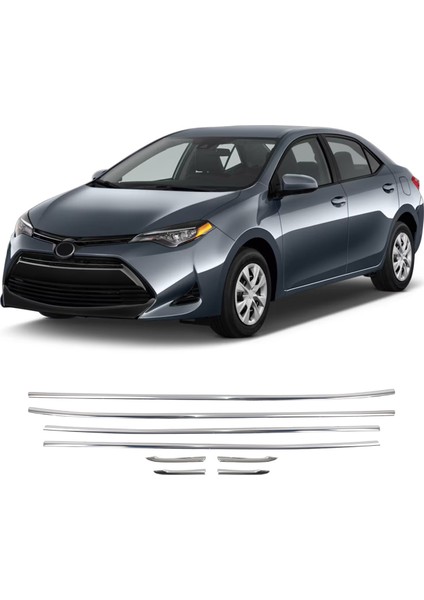 Toyota Corolla Uyumlu 2019 ve Üzeri Krom Cam Çıtası 8 Parça Paslanmaz Çelik fiyatları