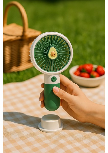 Yeşil Mini Taşınabilir Sessiz Fan, Güçlü ve Serinletici Masaüstü Soğutucu indirimleri