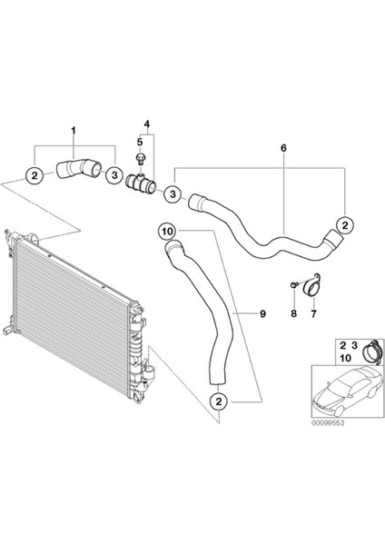 Bmw Mını Cooper 2002-2008 Için Hava Alma Vidalı Su Hortumu Bağlantısı 17127515502 (Yurt Dışından) indirimleri