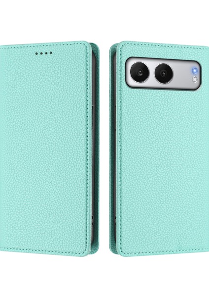 Oneplus Nord 4 Cüzdan Rfıd Engelleme Litchi Doku Deri Kılıf (Yurt Dışından)