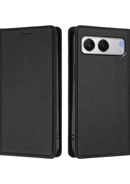 Oneplus Nord 4 Cüzdan Rfıd Engelleme Litchi Doku Deri Kılıf (Yurt Dışından)