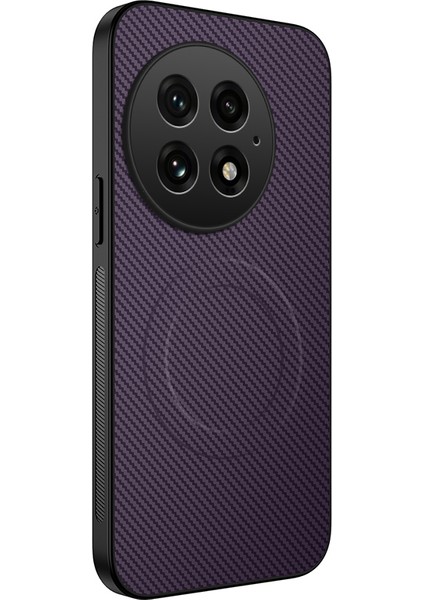 Oneplus 13 Karbon Fiber Dokulu Pc Tpu Telefon Kılıfı Magsafe ile Uyumlu (Yurt Dışından)