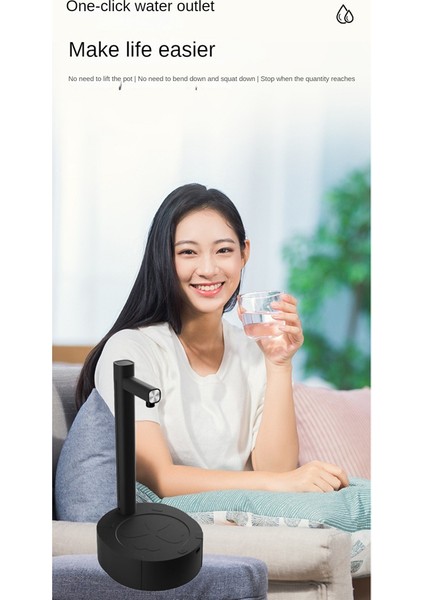 Taşınabilir Akıllı Masaüstü Elektrikli Su Sebili Şişe Namlulu Galon Pompa USB Otomatik Içme Suyu Makinesi (Yurt Dışından) indirimleri