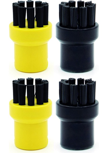 Yuvarlak Fırça Seti [4 Parça] Karcher Buharlı Temizleyici Aksesuarlarına Uygun, Karcher Için Yuvarlak Fırça, Karcher Için Derz Fırçası (Yurt Dışından)