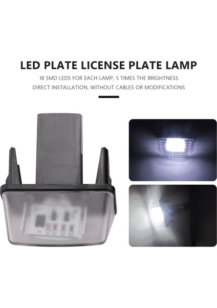 Adet Smd LED Araç Plaka Lambası Peugeot 206 207 306 307 406 407 Citroen C3 Için (Yurt Dışından) indirimleri
