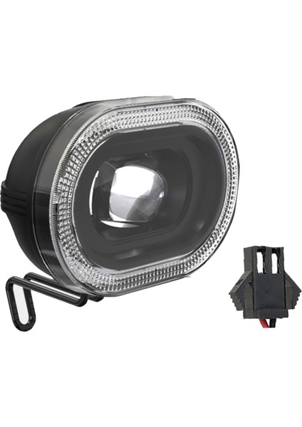 E-Bisiklet LED Far DC12V-48V Ebike 2 Kablo Sm Fiş Ön Lamba Işığı Kar Motoru Bisiklet Scooter Motosiklet Aksesuarları Için (Yurt Dışından)