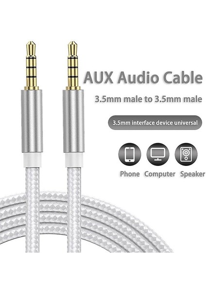 A-7 3.5mm Jack 1mt, Kumaş Kaplama, Aux Ses Kablosu fiyatları