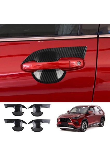 Toyota Yarıs Çapraz 2023 Güneydoğu Asya Versiyonu Karbon Fiber Araba Dış Kapı Kolu Kase Kapağı Trim Etiket (Yurt Dışından) indirimleri