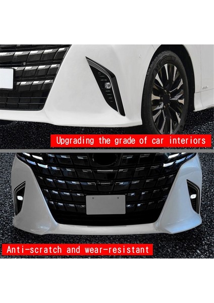 Araba Ön Tampon Splitter Spoiler Dekoratif Trimler Sis Lambası Canard Toyota Alphard 40 Serisi 2023 + Parlak Siyah (Yurt Dışından) fiyatları