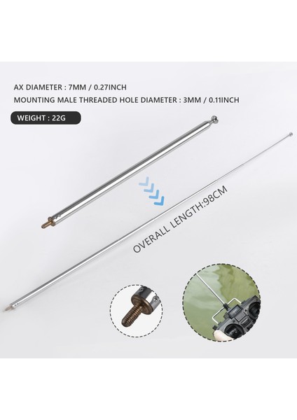 Fm Radyo Tv Için 98CM 38.5" 7 Bölüm Teleskopik Anten Değişimi (Yurt Dışından) indirimleri