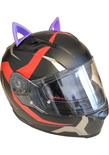 Kask Süsü -Kedi Kulağı Rüzgar Tutmaz Mor modelleri