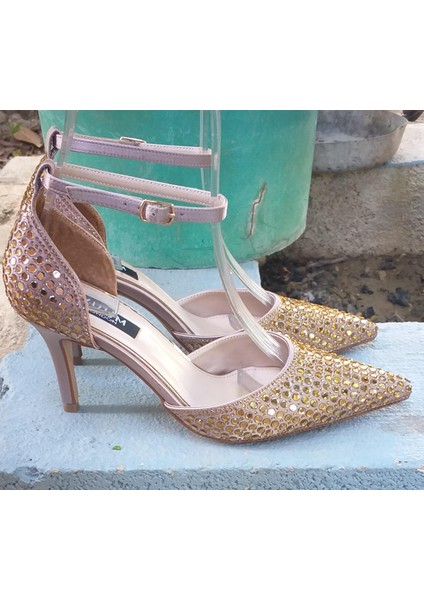 Kuum K712642 Kadın Premium Taşlı Abiye Stiletto Ayakkabı fiyatları