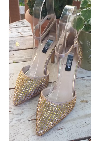Kuum K712642 Kadın Premium Taşlı Abiye Stiletto Ayakkabı modelleri