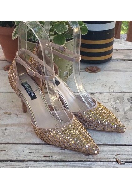 Kuum K712642 Kadın Premium Taşlı Abiye Stiletto Ayakkabı indirimleri