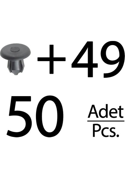 Chevrolet, Audi, Opel, Mercedes için 50 Adet Davlumbaz Klips