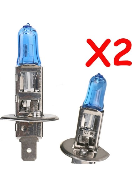2x H1 6000K Xenon Gaz Halojen Far Beyaz Işık Ampulleri 55W 12V (Yurt Dışından) modelleri
