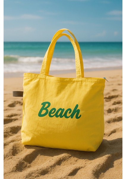 Beach Baskılı Omuz Çantası