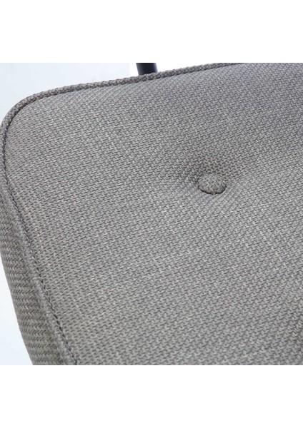 Button Çalışma Sandalyesi Kumaş - Koyu Vizon 62X77-87X60 cm