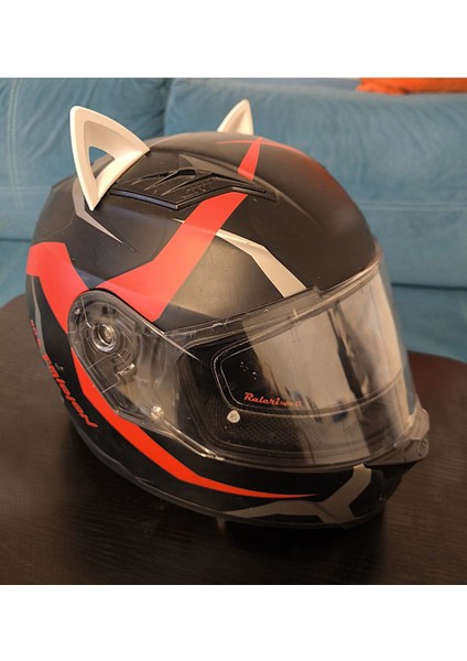 Kask Süsü -3 Lü Set Kedi Kulağı,kask Boynuzu ve Rüzgar Tutmaz Kedi Kulağı Sağ Sol Takım-Beyaz fiyatları