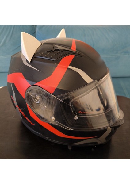 Kask Süsü -3 Lü Set Kedi Kulağı,kask Boynuzu ve Rüzgar Tutmaz Kedi Kulağı Sağ Sol Takım-Beyaz modelleri