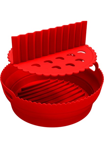 Hava Fritöz Silikon Gömlekleri 8.5 Inç 5 Ila 8 Qt Için Yeniden Kullanılabilir Bölücü ile Katlanabilir Hava Fritöz Silikon Tencere Yapışmaz, A (Yurt Dışından)