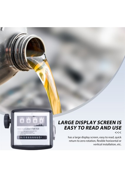 Mekanik Yakıt Ölçer 4 Haneli Yakıt Akışı Mekanik Yakıt Akış Ölçer 25 mm (1 Inç Iç Dişli) 5-30 GPM/20-120L/DAK (Yurt Dışından) fırsatları