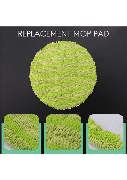 10 Adet Yedek Ped Akülü Elektrikli Döner Paspas Süpürgesi Kablosuz Elektrikli Döner Paspas Yedek Scrubber Pad (Yurt Dışından)