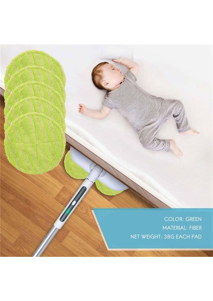 10 Adet Yedek Ped Akülü Elektrikli Döner Paspas Süpürgesi Kablosuz Elektrikli Döner Paspas Yedek Scrubber Pad (Yurt Dışından) indirimleri