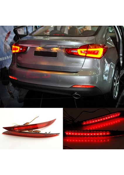 2 Adet Araba Kırmızı Len LED Arka Tampon Reflektör LED Fren Lambası Kuyruk Sis Lambası Kia K3 Cerato Forte 2012-2016 (Yurt Dışından) indirimleri