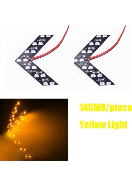2 Adet Evrensel 14-Smd Araba Yan Dikiz Aynası Dönüş Sinyali LED Işıkları Flaşör Güçlendirme Sarı Işık (Yurt Dışından) fırsatları