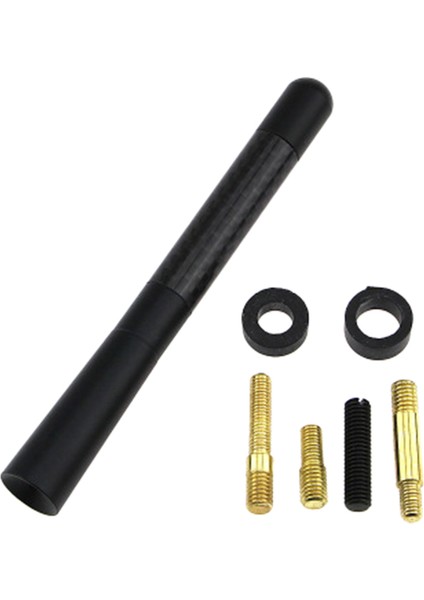 12CM Evrensel Alüminyum Karbon Fiber Araba Am/fm Radyo Anteni Kısa Anten + Vida Bağlantılı Radyo Anteni ile Çoğu Arabaya Uygun Billet Alüminyum Karbon Fiber Kaplamalı (Yurt Dışından)