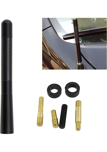 12CM Evrensel Alüminyum Karbon Fiber Araba Am/fm Radyo Anteni Kısa Anten + Vida Bağlantılı Radyo Anteni ile Çoğu Arabaya Uygun Billet Alüminyum Karbon Fiber Kaplamalı (Yurt Dışından) fiyatları