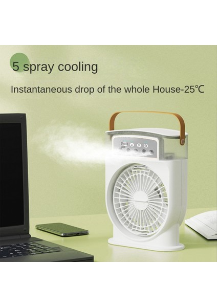 Klima Fanı USB Kişisel Hava Soğutucu Mini Nemlendirici Misting Fan 7 Renk LED Işıkları ile Taşınabilir Fan-Beyaz (Yurt Dışından) fiyatları