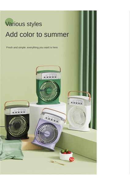 Klima Fanı USB Kişisel Hava Soğutucu Mini Nemlendirici Misting Fan 7 Renk LED Işıkları ile Taşınabilir Fan-Beyaz (Yurt Dışından) fırsatları