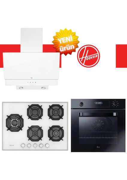 Fervano Ankastre Set (3051BI + Eminçelik 22 386 S 5 Gözlü Yandan Wok + HDG6C1GWTK )