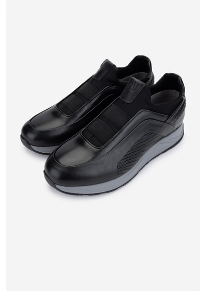 Erkek Hakiki Deri Siyah Sneakers & Spor Ayakkabı 383 VAL-6094 Erk Ayk Y25 Sıyah Slvr indirimleri