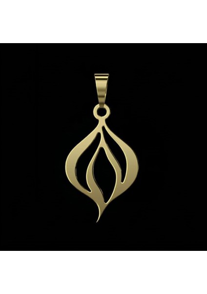 8 Ayar Altın Kolye Ucu Ateş Alevi GM6893 0.5 gr